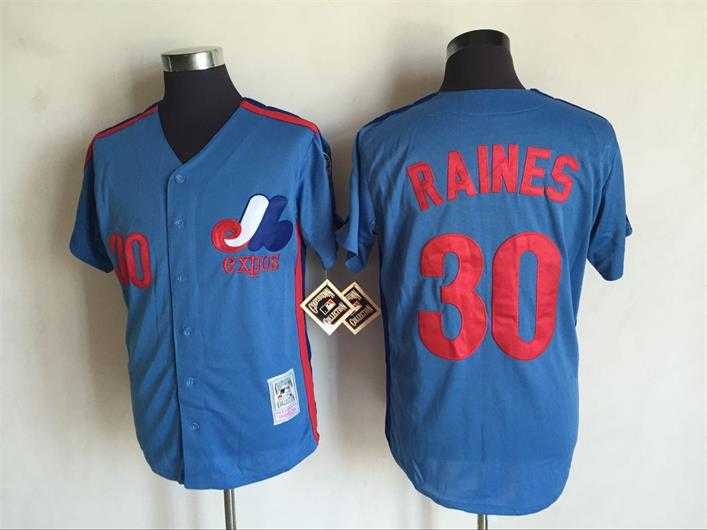 Montreal Expos #30 Tim Raines Blue Mitchell And Ness Throwback Stitched Jersey,We sell and wholesale Montreal Expos #30 Tim Raines Blue Mitchell And Ness Throwback Stitched Jersey on line form chian!